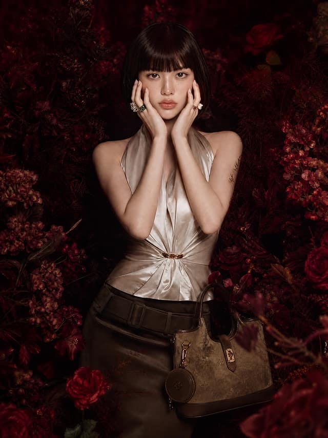 Crimson Floral Try On