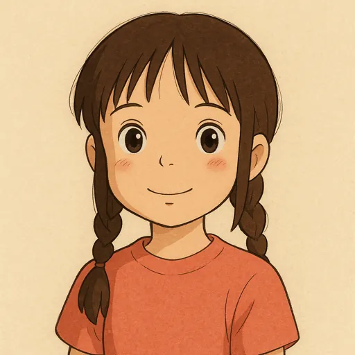 Anime girl with braids